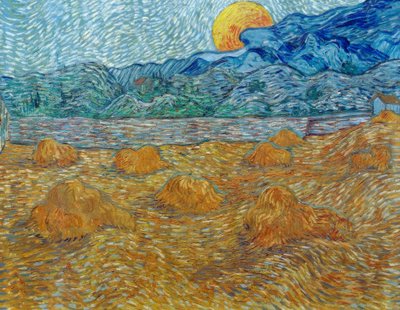 Abendlandschaft bei Mondaufgang von Vincent van Gogh